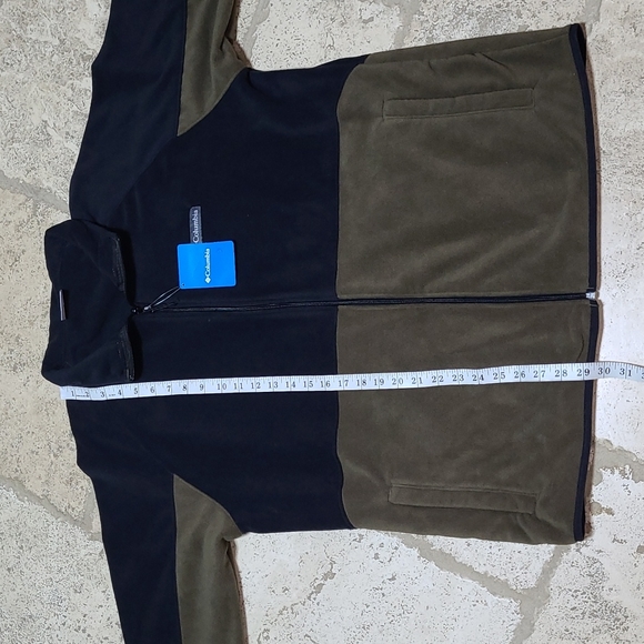 Columbia Basin Fleece Full Zip Green And Blue Jacket Size XL - Picture 3 of 6